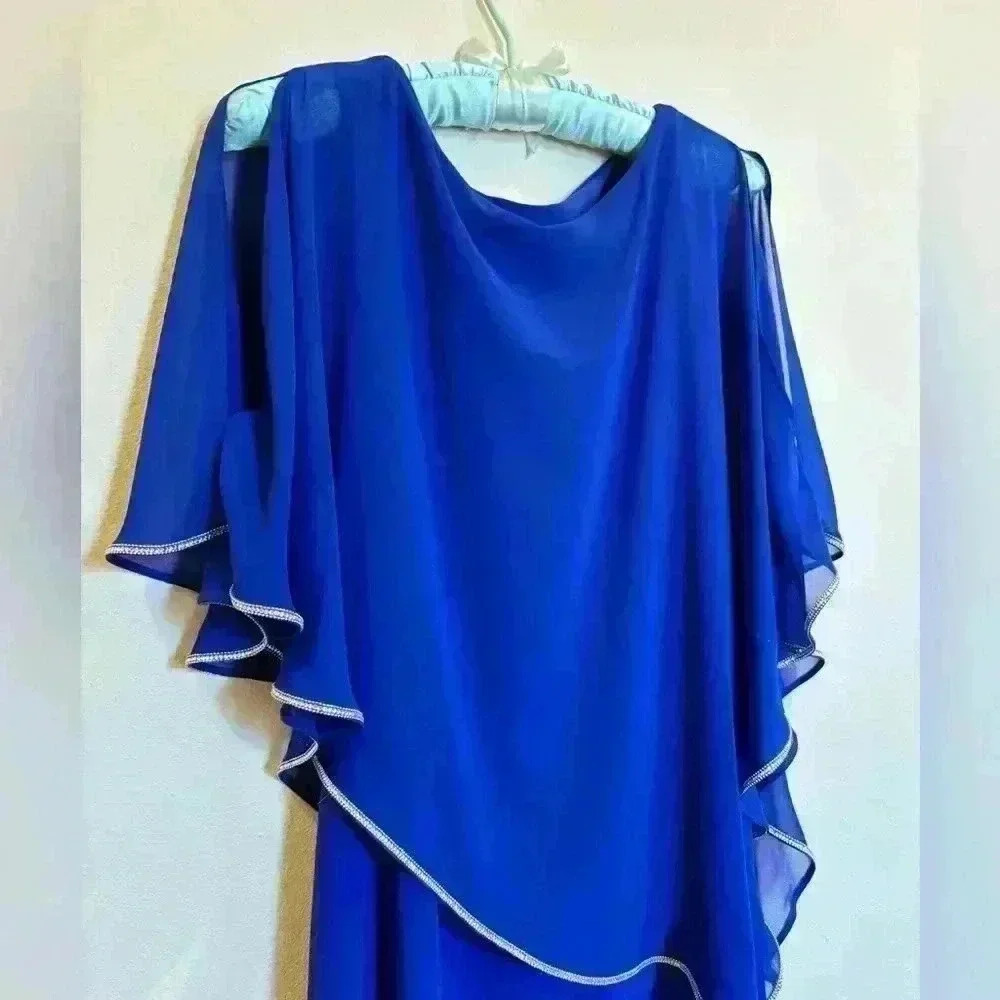 Joseph Ribkoff stunner blue with rhinestones as 8